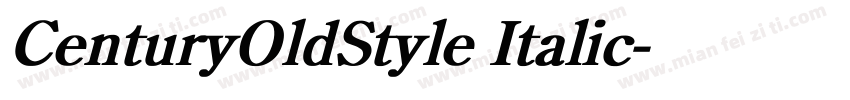 CenturyOldStyle Italic字体转换